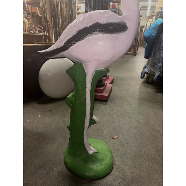Restored Vintage Life Size Pink Flamingo Statues - Full Size Pair - 11