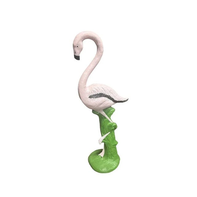 Restored Vintage Life Size Pink Flamingo Statues - Full Size Pair - 2