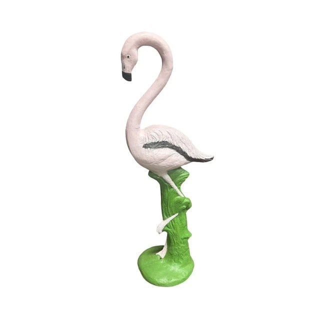 Restored Vintage Life Size Pink Flamingo Statues - Full Size Pair - 4