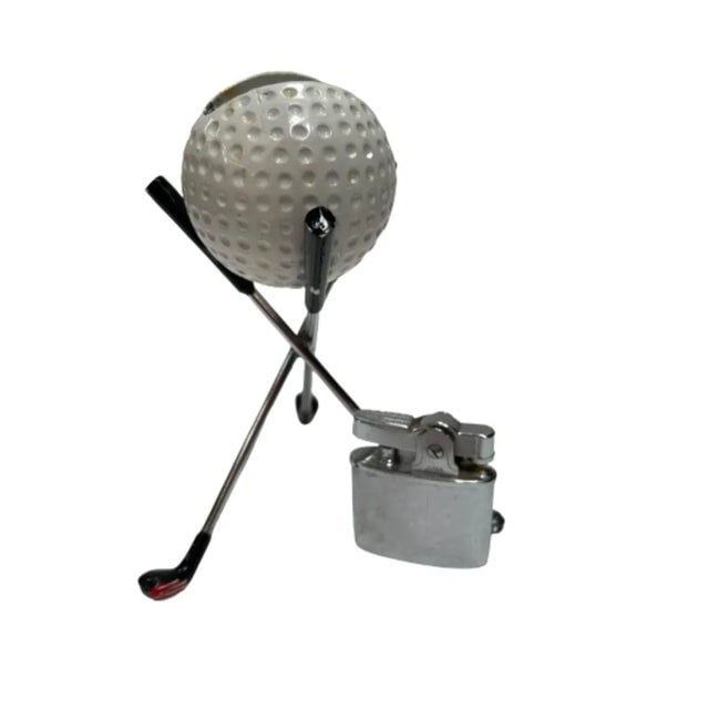Mid Century Modern Novelty Pro Golf Ball Table Desk Lighter - 7