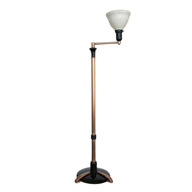 French Art Moderne Copper Swing Arm Floor Lamp - 2