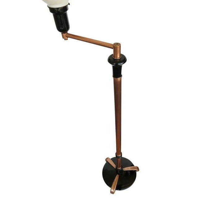 French Art Moderne Copper Swing Arm Floor Lamp - 4