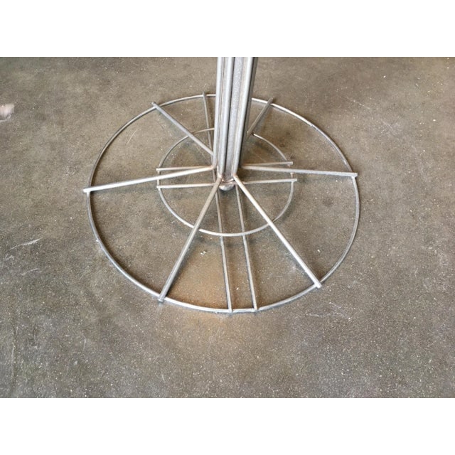 Chrome Wire Art Light Up Martini Lounge Side Table with Glass Top - 8