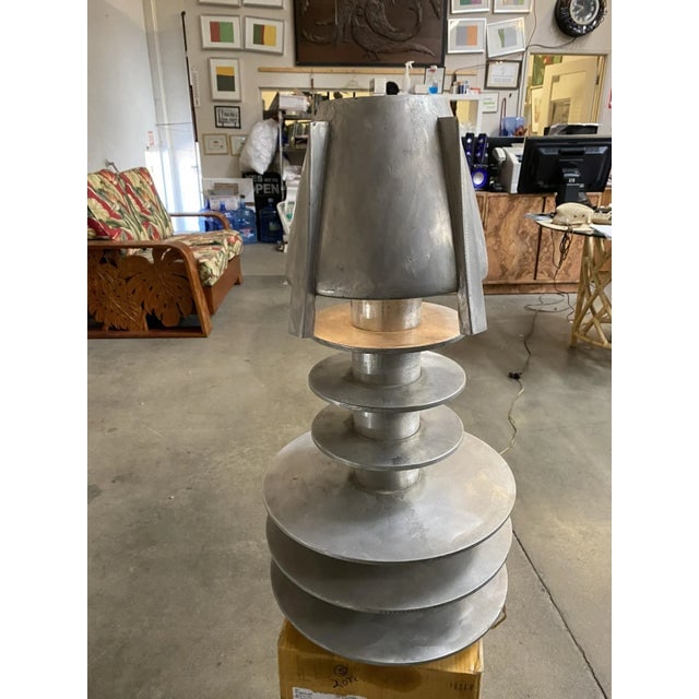1980s Custom Made Aircraft Aluminum Airplane Turbine Blinker Lamp - 3