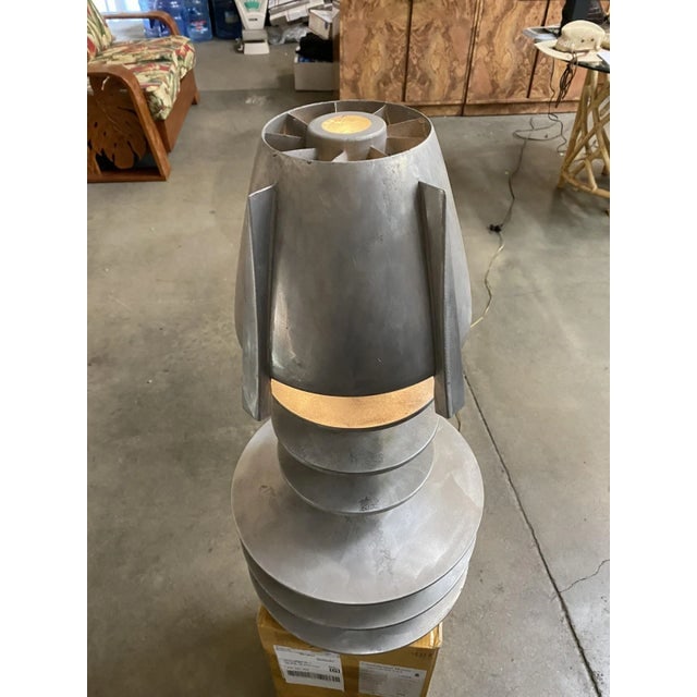 1980s Custom Made Aircraft Aluminum Airplane Turbine Blinker Lamp - 4
