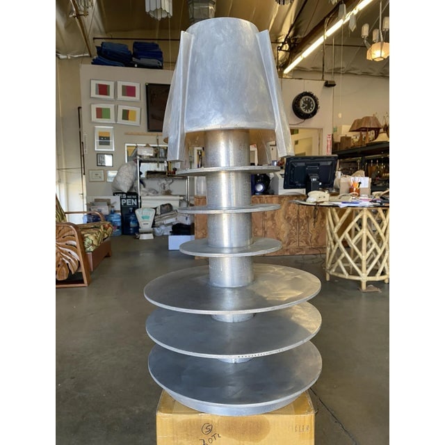 1980s Custom Made Aircraft Aluminum Airplane Turbine Blinker Lamp - 5
