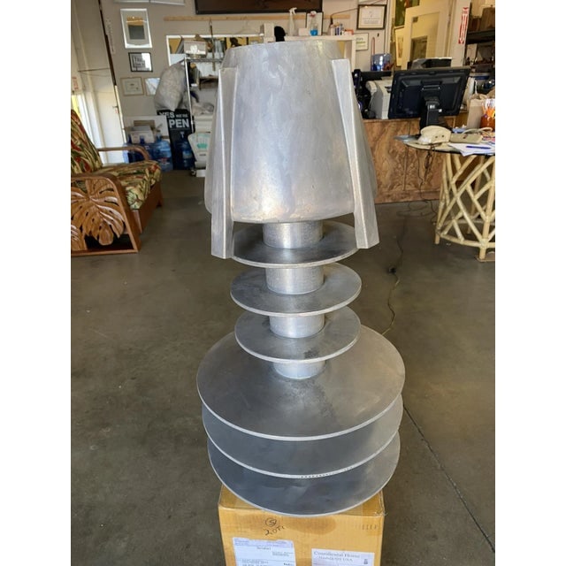 1980s Custom Made Aircraft Aluminum Airplane Turbine Blinker Lamp - 6
