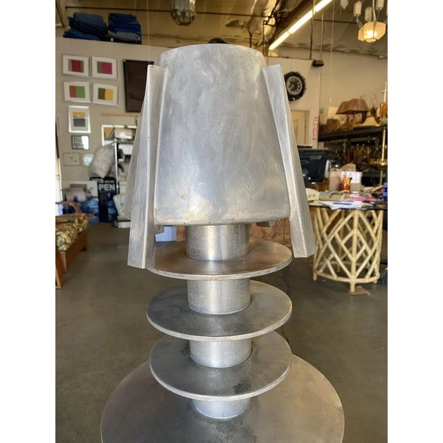 1980s Custom Made Aircraft Aluminum Airplane Turbine Blinker Lamp - 7