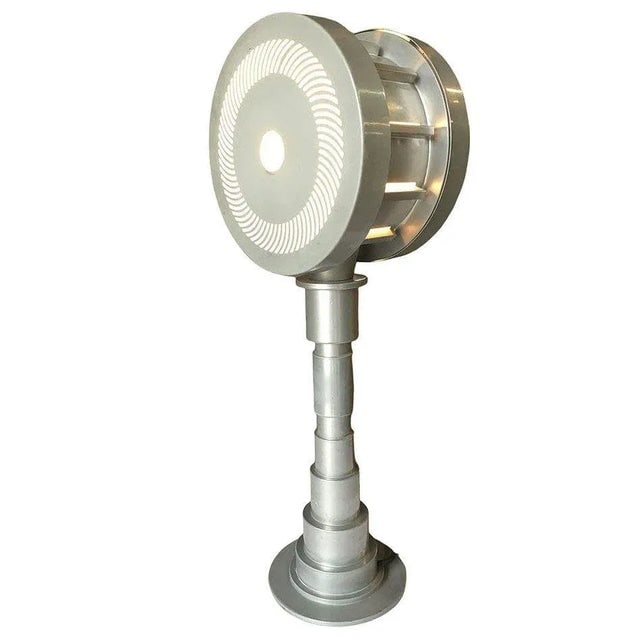 Post-Modern Futurist Enameled Futurist Steel Table Lamp 1990, 2 Available - 5