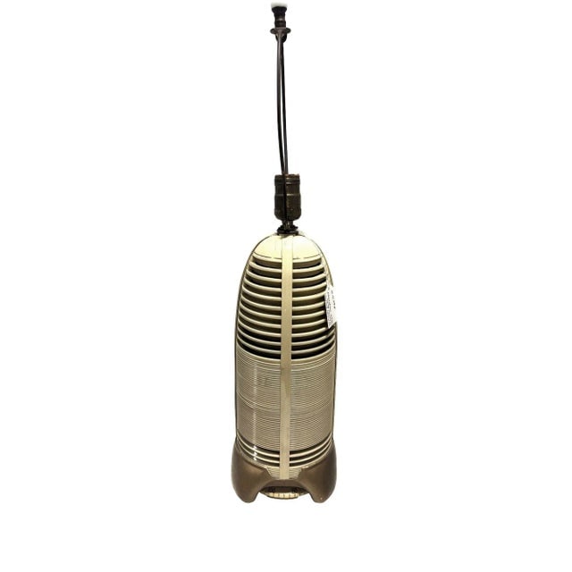 Mitchell "Lumitone" Streamline Art Deco Bakelite Am Radio Table Lamp, 1941 - 3