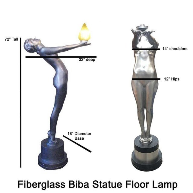 6 Foot Art Deco Floor Lamp - 7