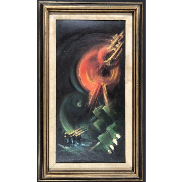 Mid Century Modern Abstract Painting by Anne H. Barnes - 4