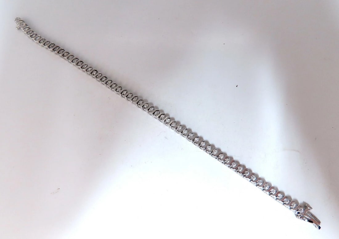 2.02ct Natural Diamonds Tennis Bracelet 14kt 7 Inch** - 4