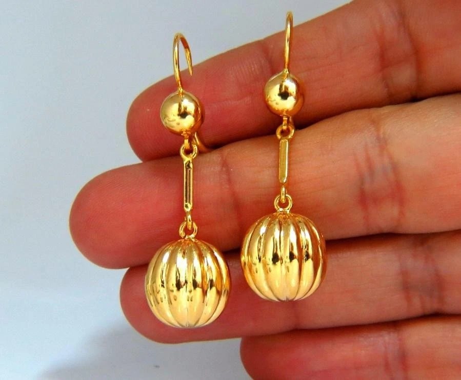18 Karat Watermelon Dangle Earrings 14447** - 4