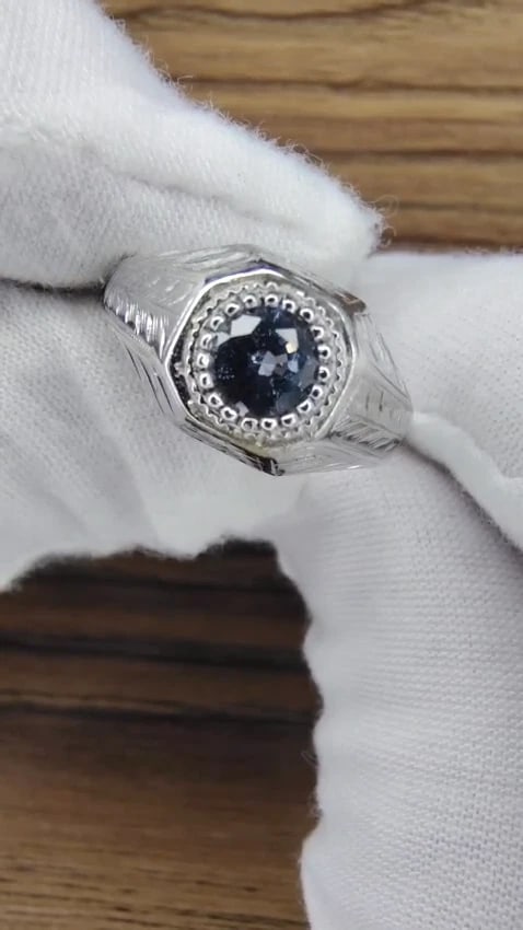 .76ct Natural Periwinkle Blue Sapphire Solitaire Ring 14kt Vintage *v - 2