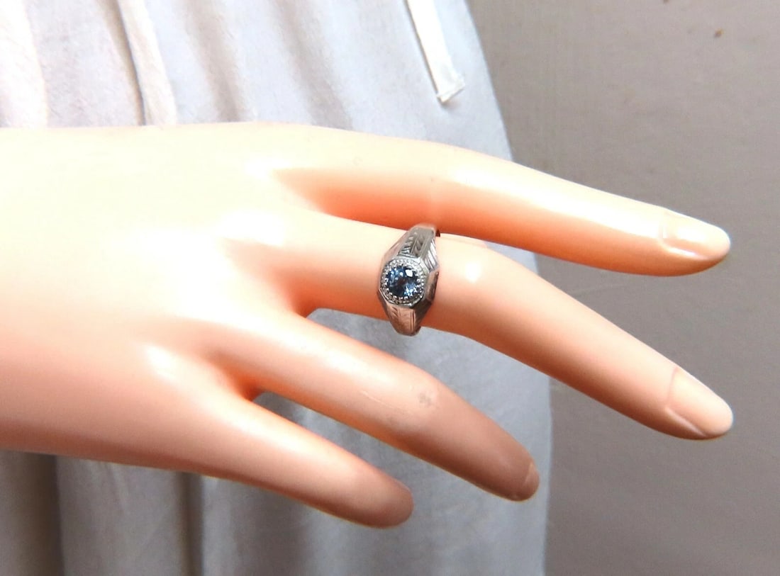 .76ct Natural Periwinkle Blue Sapphire Solitaire Ring 14kt Vintage *v - 8