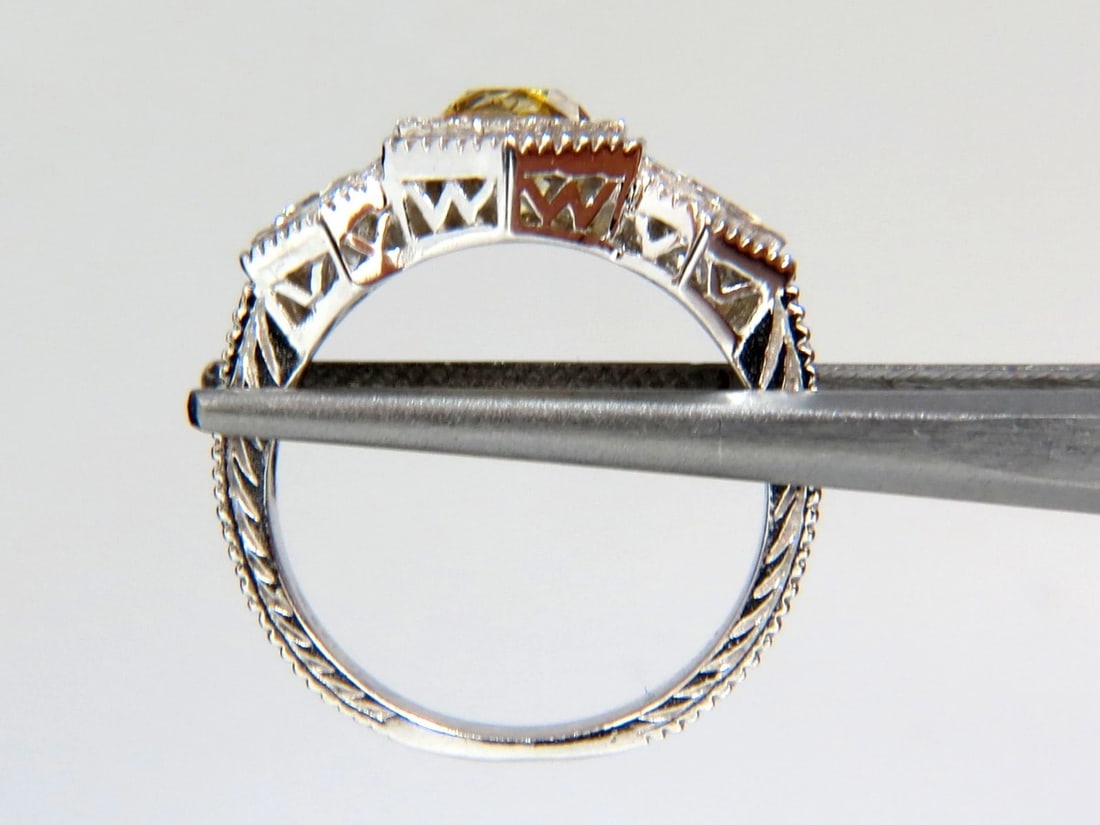 GIA NATURAL 2.30CT FANCY YELLOW BROWN DIAMONDS RING 18KT EDWARDIAN CROWN DECO *v - 6