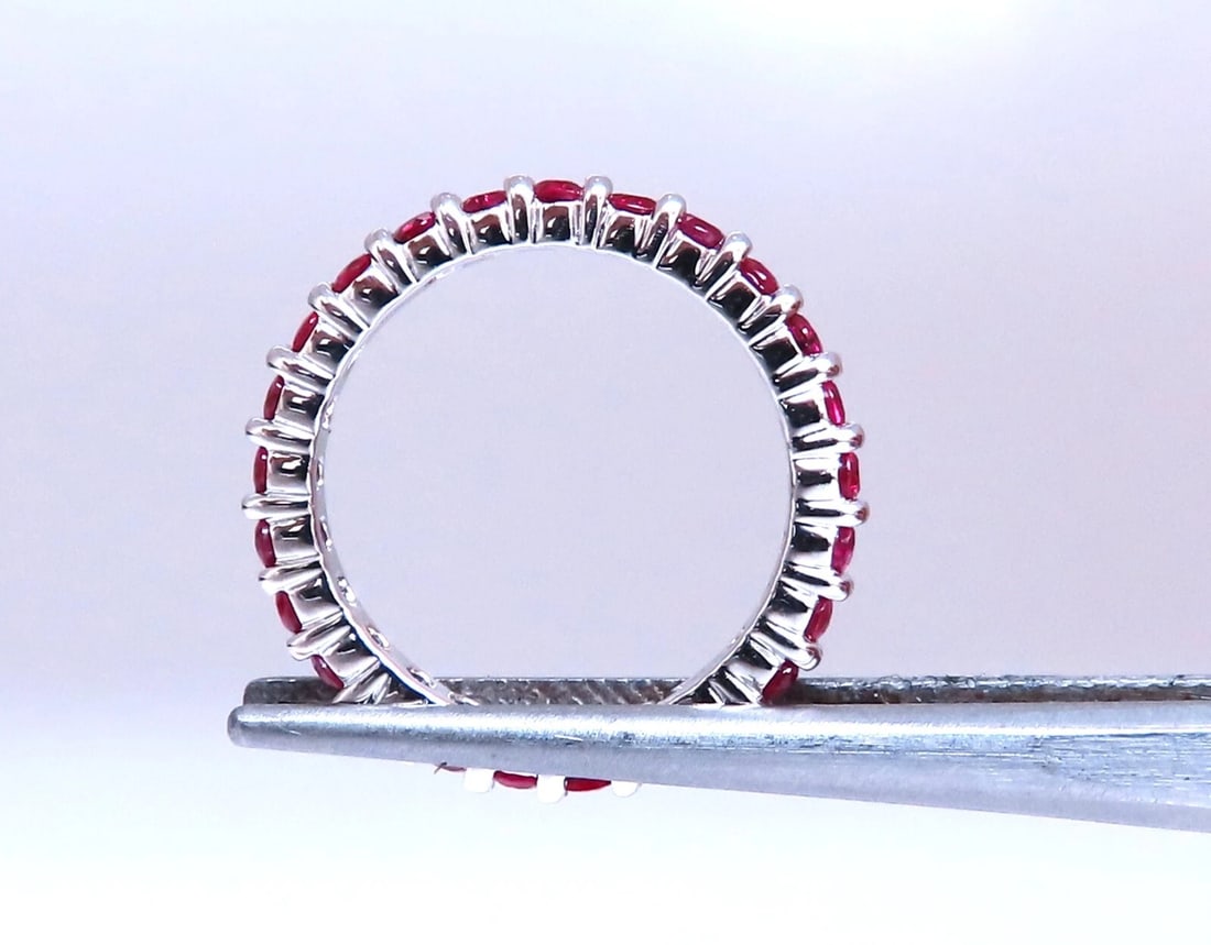 .80ct Natural Ruby Eternity Ring 14kt Gold Size 6 *v - 3
