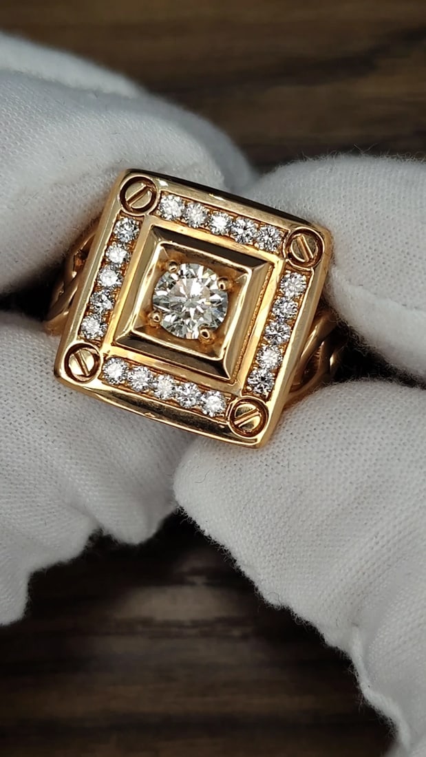 1.35ct natural diamonds Bolt and Screw ring 18kt *v - 2
