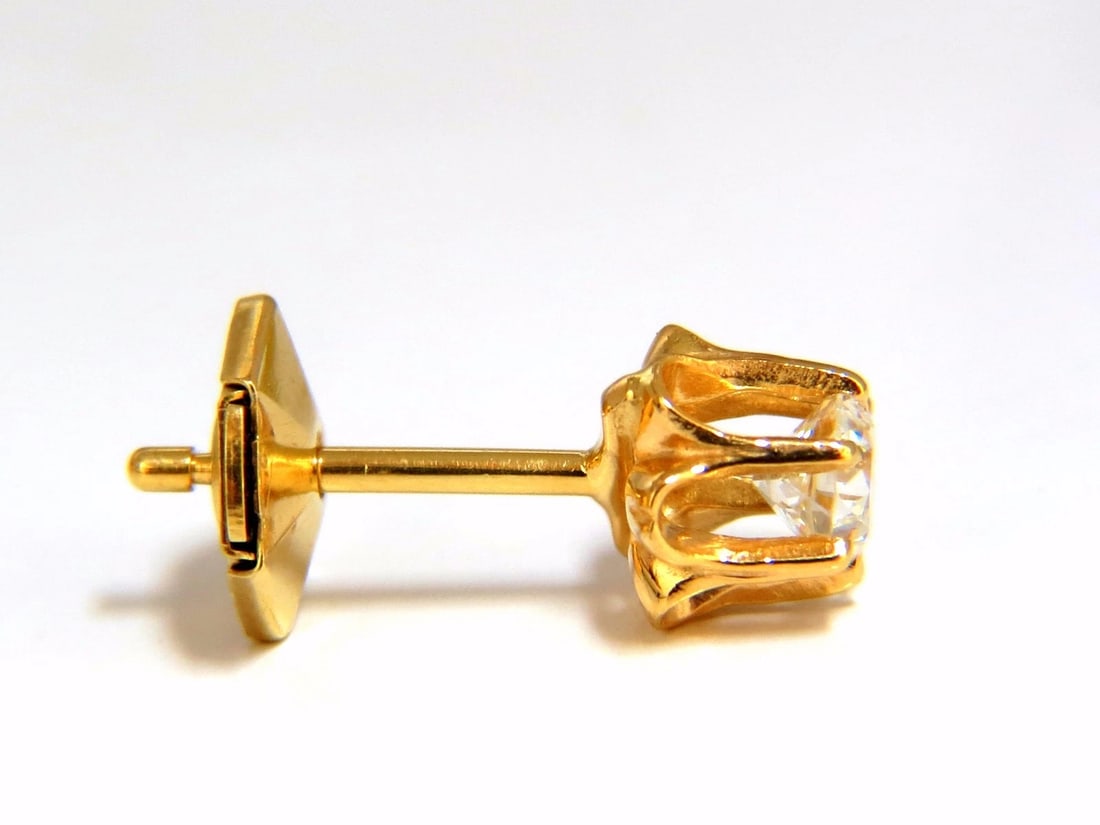 .50ct natural round single cut diamond stud earrings 14kt victorian** - 2