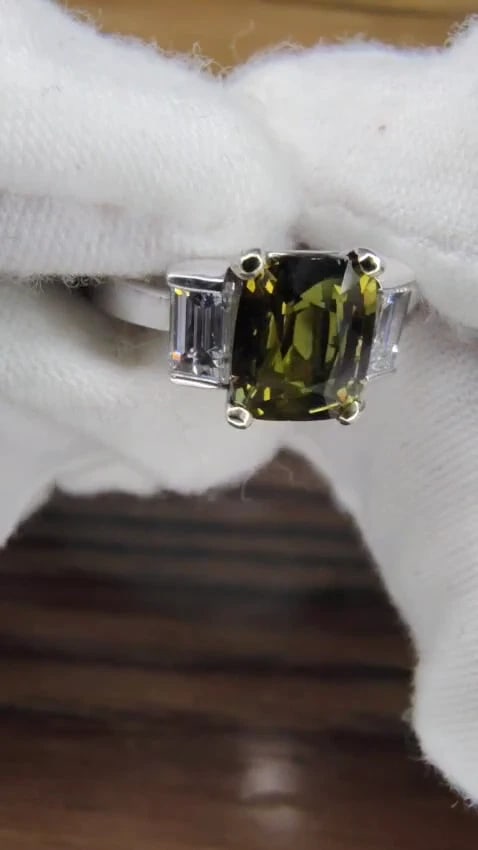 GIA Certified 1.87ct natural color change alexandrite diamond ring 14kt *v - 2