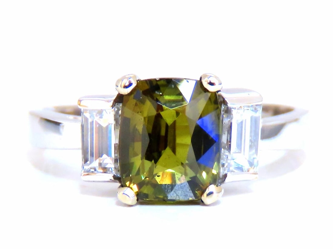 GIA Certified 1.87ct natural color change alexandrite diamond ring 14kt *v - 3