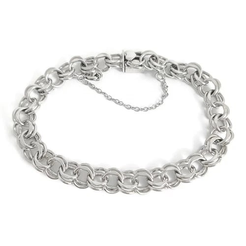 Vintage Elco Open Curb Chain Link Bracelet for Charms Sterling Silver, 16.20 Gr: Vintage Elco Open Curb Chain Link Bracelet for Charms Sterling Silver, 16.20 Gr This is such a unique bracelet! Please let us know if you have any questions. Brand: Elco Metal: 925 sterling silver Wei