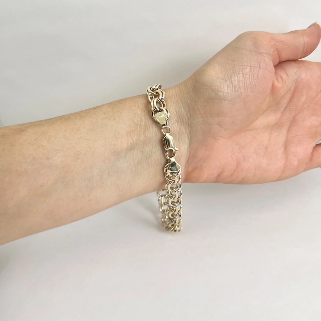Vintage 1950's Charm Chain Link Bracelet 14K Yellow Gold, 8 Inches, 20.86 Grams - 6