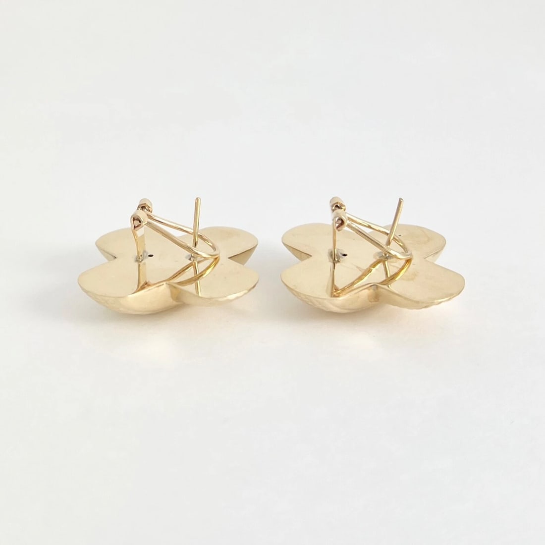Vintage X Crisscross Textured Drop Earrings 14K Yellow Gold, 9.81 Grams - 7