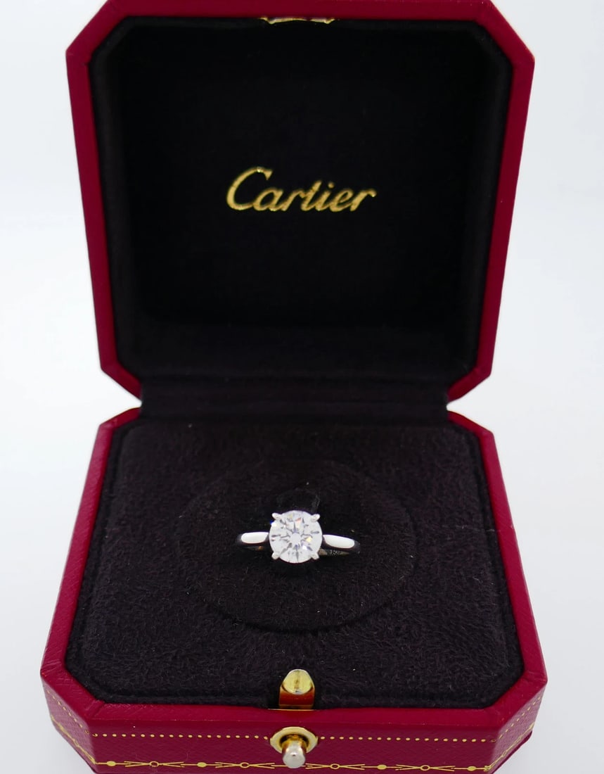 CARTIER 1.50-ct D VS1 GIA Diamond Platinum RING Engagement Solitaire - 3