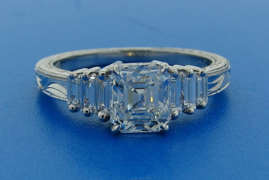 Classy and Timeless 1.38-ct DIAMOND (G VS1) WHITE GOLD RING - Her Answer is YES! - 4