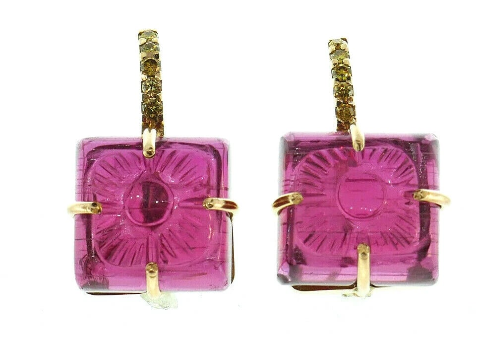 Vintage 18k Rose Gold Diamond Glass Set - 3
