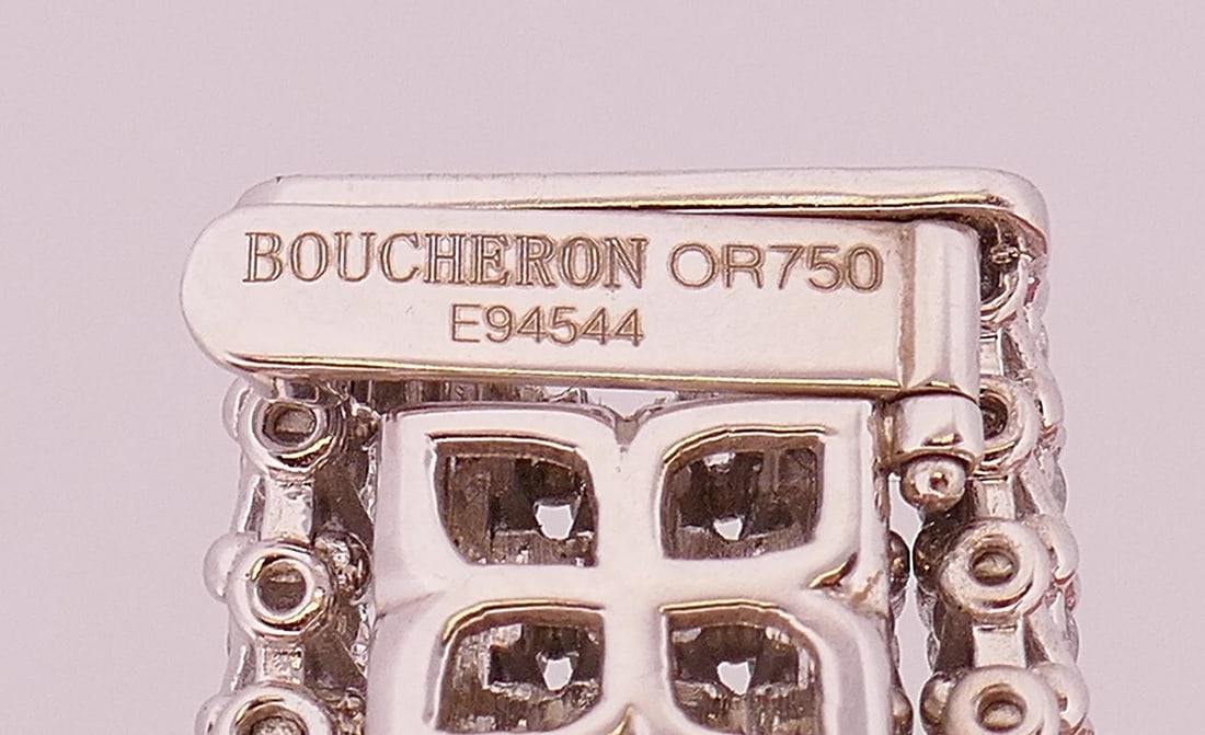 Boucheron BRACELET 18k White Gold Diamond Estate Jewelry - 6