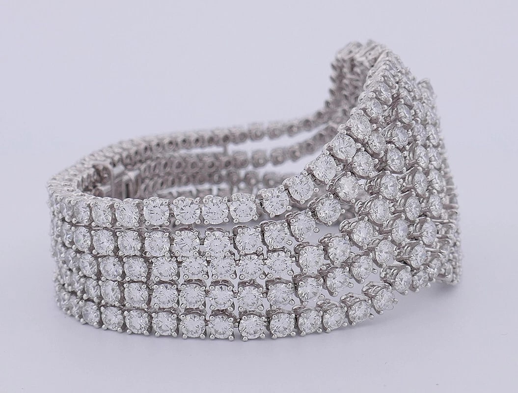 Boucheron BRACELET 18k White Gold Diamond Estate Jewelry - 7