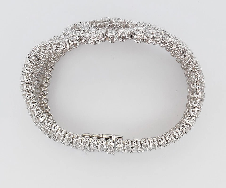 Boucheron BRACELET 18k White Gold Diamond Estate Jewelry - 9
