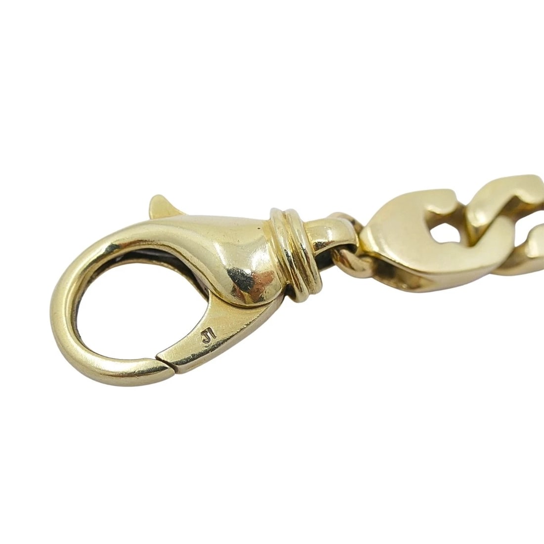 Vintage Italian 14K Gold Curb-Link Chain Bracelet - 10