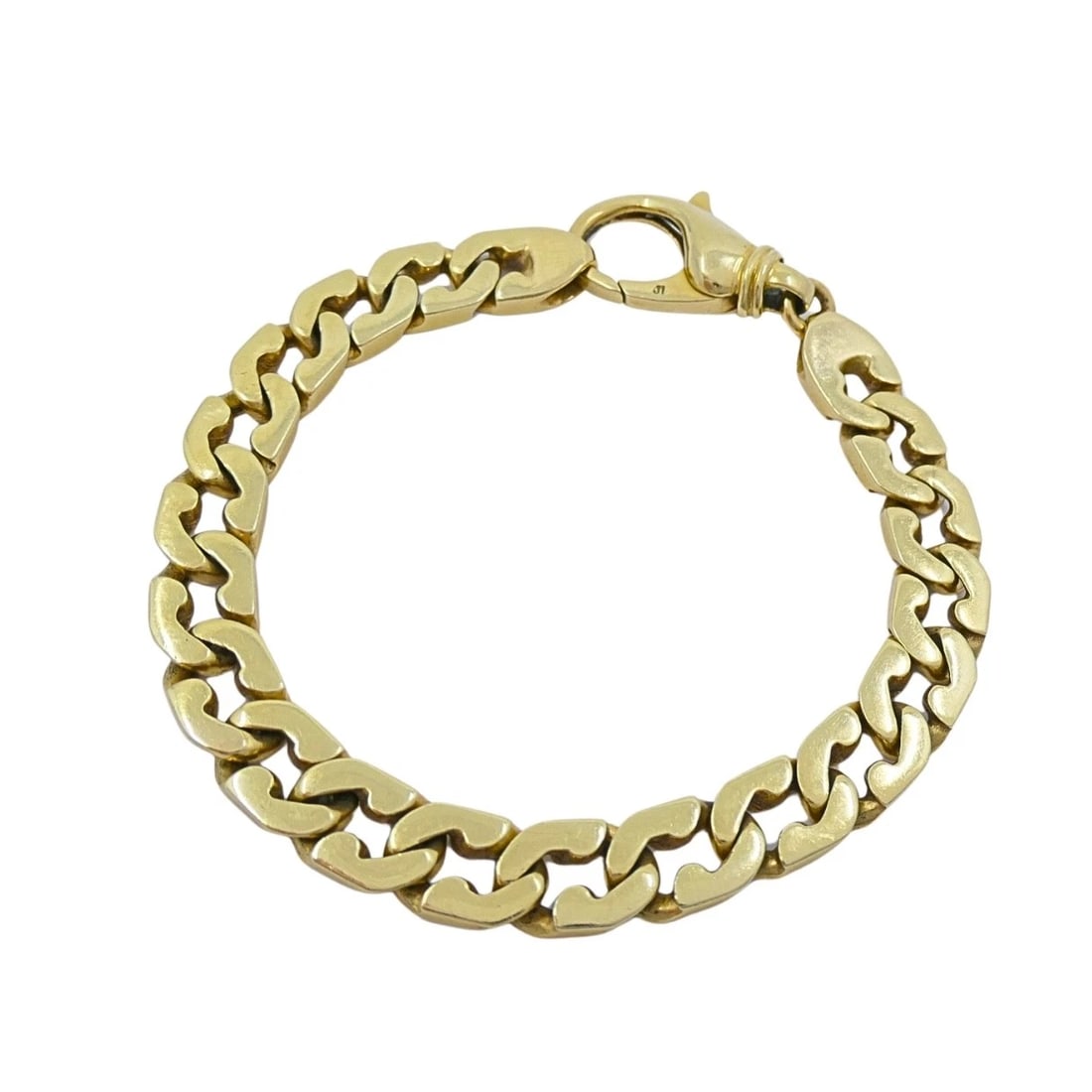 Vintage Italian 14K Gold Curb-Link Chain Bracelet: Title: Vintage Italian 14K Gold Curb-Link Chain Bracelet Description: MATERIALS: 14k Gold WEIGHT: 42.4 Grams MEASUREMENTS: 5/16" x 8" HALLMARKS: 14K, Italy ITEM DETAILS: Vintage Italian 14K Gold Curb-