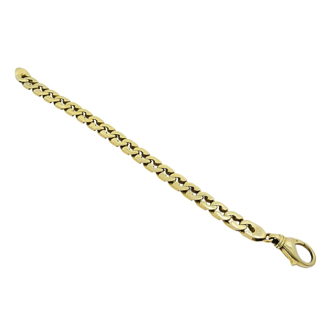 Vintage Italian 14K Gold Curb-Link Chain Bracelet - 5