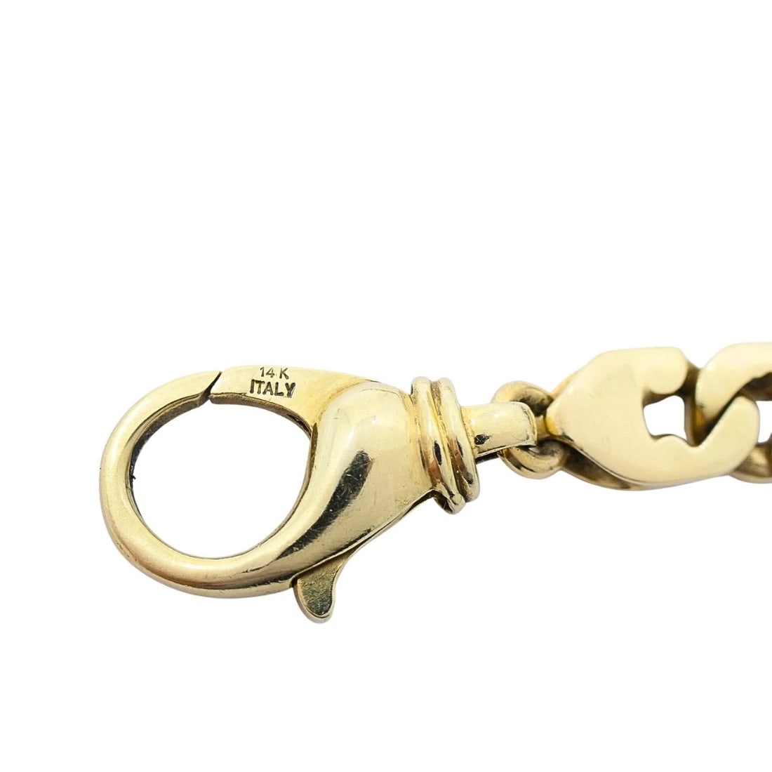 Vintage Italian 14K Gold Curb-Link Chain Bracelet - 9