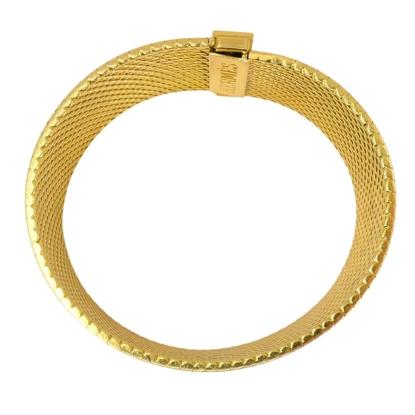 Hermes Gold Diamond BRACELET 18k Scale Design Vintage Jewelry - 7
