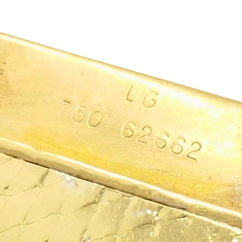 Hermes Gold Diamond BRACELET 18k Scale Design Vintage Jewelry - 9