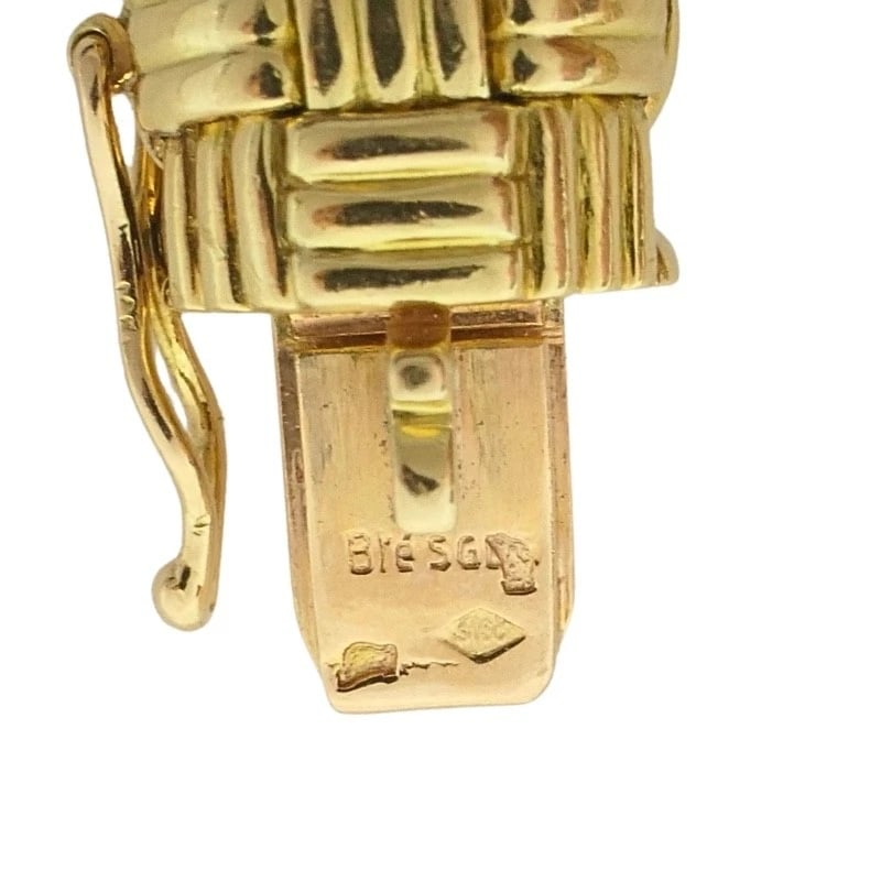 Vintage Cartier Paris 18k Gold Retro Grid Link Bracelet, 1950s-1970s - 10