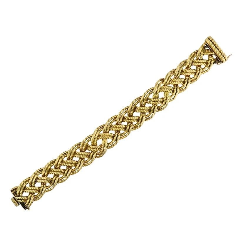Boucheron Paris 18k Gold Braided Rope Bracelet - 5
