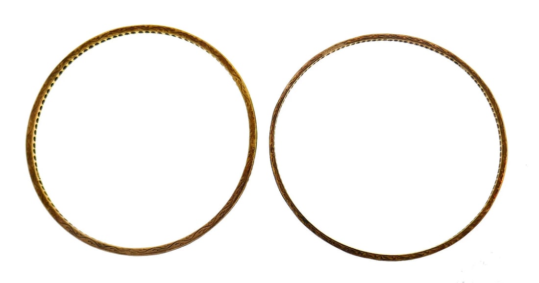 Cynthia BACH Diamond Rose Gold Bangle BRACELET Pair - 5