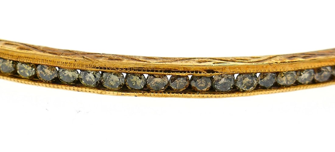 Cynthia BACH Diamond Rose Gold Bangle BRACELET Pair - 8