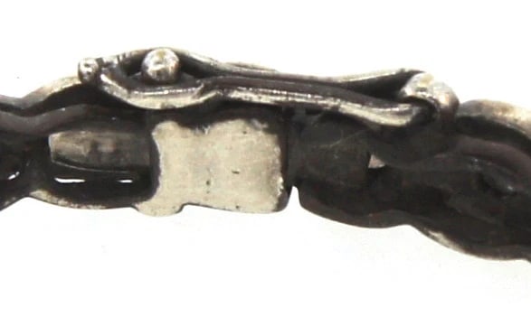 NICE Silver & Rose Cut Diamond Bangle Circa 1980s! - 4