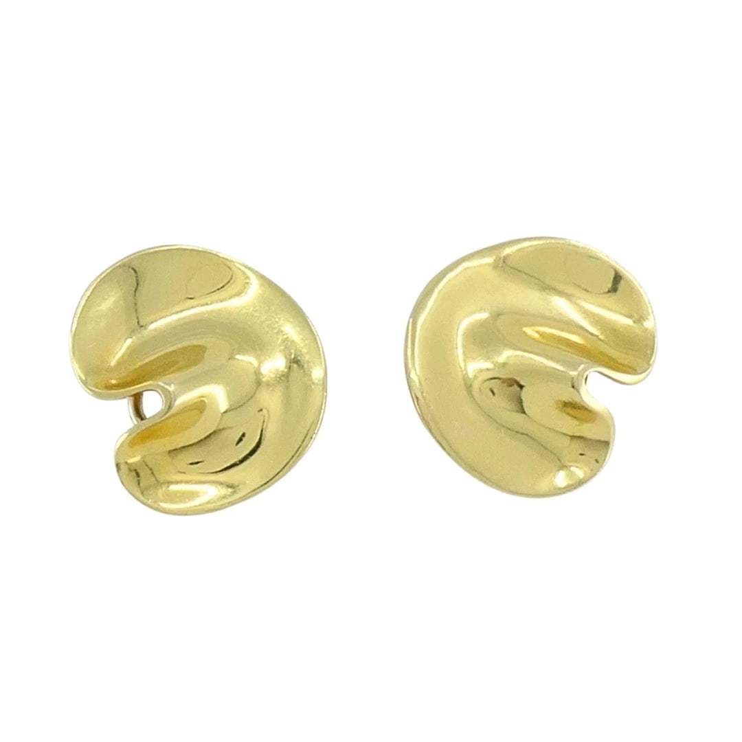 Angela Cummings Tiffany & Co. 18k Gold Lily Pad Earrings - 4
