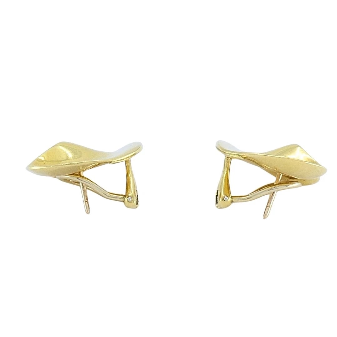 Angela Cummings Tiffany & Co. 18k Gold Lily Pad Earrings - 5