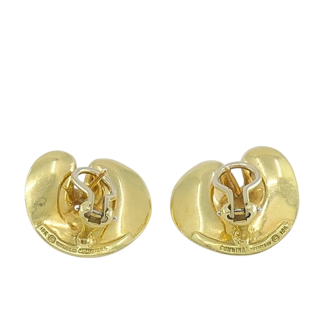 Angela Cummings Tiffany & Co. 18k Gold Lily Pad Earrings - 9