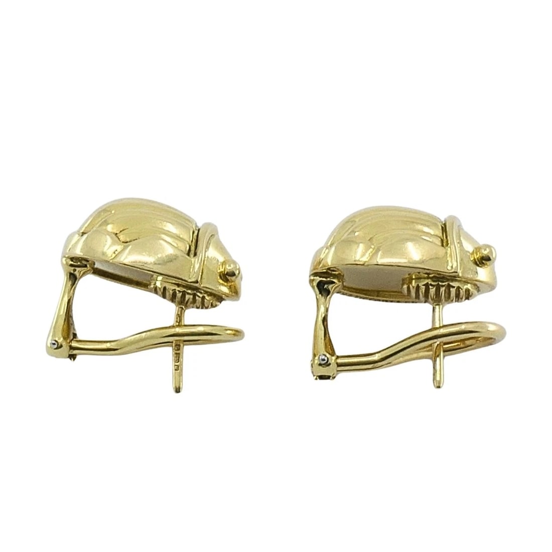 Tiffany & Co. 18k Yellow Gold Scarab Earrings, Circa 1993 - 4